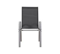 Habitat et Jardin – Fauteuil jardin Cordoba Phoenix – Textilène – Gris foncé/Argenté – Lot de 4