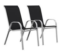 Habitat et Jardin – Fauteuil jardin Textilène Cordoba Phoenix Noir – Lot de 2