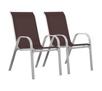 Fauteuil jardin Textilène ""Cordoba"" - Phoenix - Taupe - Lot de 2