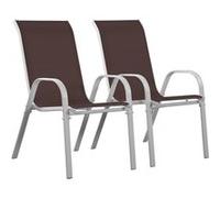 Habitat et Jardin Fauteuil de jardin Cordoba Phoenix Textilène Taupe Lot de 2
