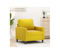 vidaXL Fauteuil Jaune 60 cm Velours359185 Jaune G