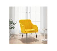 Fauteuil Jaune 63x76x80 cm Velours
