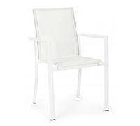 Fauteuil Konnor Empilable Blanc Bizzotto Aménagement Intérieur Extérieur