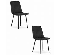 Fauteuil LAVA - velours noir x 2