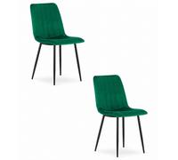 Fauteuil LAVA - velours vert foncé x 2
