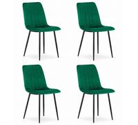 Fauteuil LAVA - velours vert foncé x 4