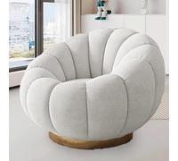 Fauteuil Lazy Sofa - Inclinable Confortable en Polaire d'agneau avec Base Métal Surélevée, Design Pivotant for La Détente, Les Jeux Et Lecture(O)