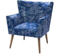 Fauteuil Léon Achille - Amadeus - Bleu - Velours Bleu G
