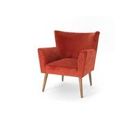 Fauteuil Léon terracotta - Amadeus - Rouge - Velours Rouge G