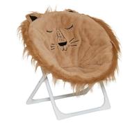 Fauteuil Lion pour Enfant en Tissu Marron et Beige - Atmosphera