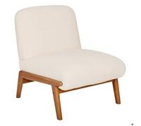Atmosphera – Fauteuil Liora en bouclette Blanc