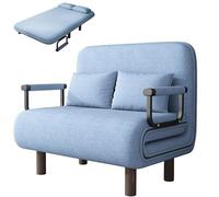 Fauteuil Lit 1/2/3 Place Convertible Adulte Confort Cocooning| Canapé-Lit Pliable avec Coussin| Chauffeuse Canapé-lit pour Bureau(Blue a,Single M 31 x 75 in)