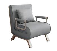 Fauteuil Lit avec Dossier Réglable 6 Positions Canapé Lits Convertible Housse Amovible Lavable, sans Assemblage, Idéal pour Balcon, Salon ou Bureau(Gray,83cm)