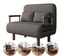 Fauteuil Lit Convertible 1/2 Places Adulte,chauffeuse Et Fauteuil Lit 4 en 1 avec Dossier Réglable en 5 Positions, Canapé-lit D'Appoint pour Salon, Bureau Et Invités(Gray,190 * 80 cm/75 x 31.5 in)