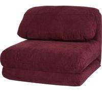 Fauteuil-lit HWC-E68, Canapé-lit Fauteuil Fonctionnel Fauteuil Pliant Fauteuil Relax, Tissu/Textile ~ Bordeaux