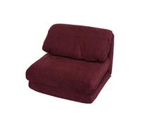 Fauteuil-lit HWC-E68 tissu/textile bordeaux
