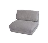 Fauteuil-lit HWC-E68 tissu/textile gris clair