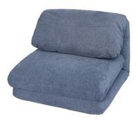 Fauteuil-lit HWC-E68, Canapé-lit Fauteuil fonctionnel Fauteuil pliant Relax, tissu/textile bleu clair