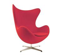 Fauteuil L'Oeuf/ Egg Chair™ étoffe satin polished aluminium base