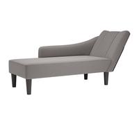 vidaXL Fauteuil long avec accoudoir droit taupe tissu