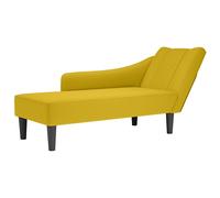 Fauteuil Long avec Accoudoir Droit Chaise Siège Salon Intérieur Velours vidaXL