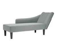 vidaXL Fauteuil long avec accoudoir droit en tissu gris clair