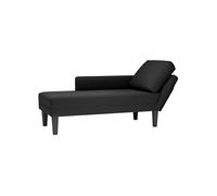 vidaXL Fauteuil long 4009812 avec coussin et accoudoir droit noir velours