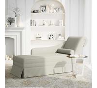 Fauteuil long avec traversin et accoudoir droit jaune velours fauteuil vidaXL