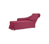 Fauteuil long avec traversin et accoudoir droit rouge bordeaux