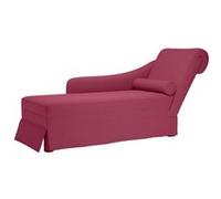 Fauteuil long avec traversin et accoudoir droit rouge bordeaux G