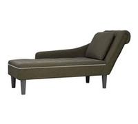 Fauteuil long et coussin accoudoir droit vert armée similicuir Vert G