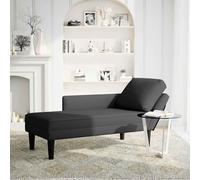 vidaXL Fauteuil Long avec Coussin et accoudoir Droit Rose Velours