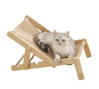 Fauteuil lounge à griffer pour chat - Lit pour chat réglable en hauteur pour l'intérieur - Article multifonction en bois massif avec grattoir amovible pour l'intérieur et l'extérieur