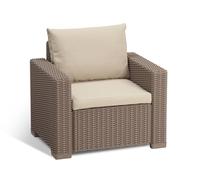Fauteuil lounge Allibert California 83 x 68 x 72 cm cappuccino/panama sand