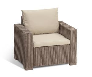 Fauteuil lounge Allibert California 83 x 68 x 72 cm cappuccino/panama sand
