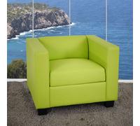 Fauteuil Club / Lounge Lille, simili-cuir, vert clair