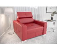 Fauteuil Lounge Club Moderne Salon Moderne Tissu Rouge Meubles Créatifs