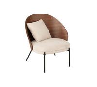 J-Line Chaise Lounge CONTREPLAQUE/Metal Marron/Beige