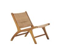 Fauteuil lounge en bois teck massif et corde tressée YARI
