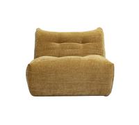 Fauteuil lounge en tissu effet velours texturé bronze BUMPY