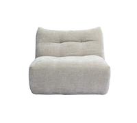 Fauteuil lounge en tissu effet velours texturé taupe BUMPY