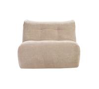 Fauteuil lounge en tissu effet velours texturé taupe BUMPY