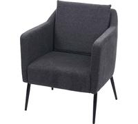 Fauteuil De Salon Hwc-H93a, Fauteuil Fauteuil Cocktail Fauteuil Relax Tissu/Textile Gris Foncé Multicolore