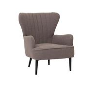Fauteuil lounge HWC-K37 Bouclé (600g/m²) Oeko-Tex gris clair
