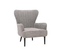 Fauteuil lounge HWC-K37 Chenille (500g/m²) Oeko-Tex gris