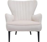 Fauteuil Lounge Hwc-K37, Fauteuil Cocktail Fauteuil Rembourré, Velours Crème - Beige Multicolore