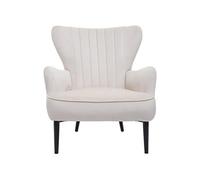 Mendler Fauteuil lounge HWC-K37 Velours crème Beige