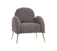 Fauteuil Lounge HWC-N69 Chenille certifié MVG gris foncé