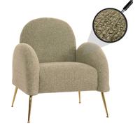Fauteuil Lounge Hwc-N69, Fauteuil Cocktail, Rétro Nosagfederung Tissu/Textile Chenille Certifié Mvg Vert Clair Multicolore