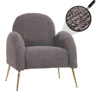 Fauteuil Lounge Hwc-N69, Fauteuil Cocktail, Rétro Nosagfederung Tissu/Textile Chenille Certifié Mvg Gris Foncé Multicolore